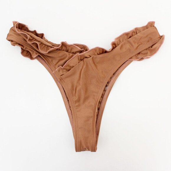 Dippin Daisys RisK Nude Cheeky Ruffle Bikini Bottom - Picture 1 of 4